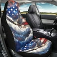thumbnail image 4 of Jeiento American Flag Car Seat Covers Front Seats Only Eagle High Back Driver Seat Cover 1 Piece Car Interior Protector Auto Bucket Seat Cover Breathable Car Mat Cover for Sedan Truck Van Accessory, 4 of 6