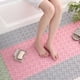 thumbnail image 5 of Yesbay - Alfombra de baño impermeable, antideslizante, para masajes, para ducha, con diseño de rompecabezas, color verde claro, 5 of 8