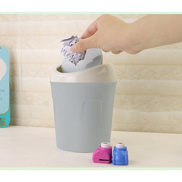 Ruiboury Eco-friendly And Innovative Waste Bin For Green Living Space-saving Lightweight Kitchen Trash Can blue 1Set