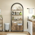 thumbnail image 6 of Studyset Arched Bookshelf,Bookcase with Doors Storage,71 Inches Tall Industrial Book Shelf with Sturdy Metal Frame,Freestanding Display Shelving Unit,Quality Boards, 6 of 6