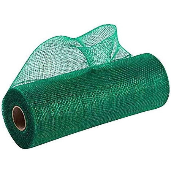 Emerald Green Decorative Deco Mesh - 10" x 10 Yards, St. Patrick's Day, St. Paddy's Day, Easter, Spring, Wreaths, Gift Wrapping, Bows, Swag, Tree Topper, Garlands, Presents, Birthday, Anniversary