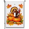 Thanksgiving Flag, for Balcony Backyard Farmhouse Patio 28x40inch, Washable Autumn Leaves Turkey Pumpkins Garden Flags, Versatile Thanksgiving Day Cute Cartoon Garden Decoration