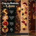 thumbnail image 2 of Christmas Decoration Indoor Outdoor,Santa Claus Glowing Christmas Door Hanger, Warm Lighted Vertical Holiday Hanging Decor with Festive Accents for Front Door Side, Entryway and Wall,C, 2 of 6