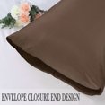 thumbnail image 2 of PiccoCasa 4 Pack Silk Satin Pillowcases Envelope Pillow Covers Non-Standard Brown, 2 of 8