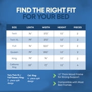 Continental Sleep, Premium 38mm Split Wood Bunkie Board Twin Size Bed - 2-Piece Under Mattress Support Board, Fully Assembled, Fabric Ventilation Cover - Replaces Wooden Slats or Box Spring for Bed