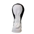 thumbnail image 2 of Golf Headcover Black and White Vintage Leather Style #2, 3, 4, 5, 6 Hybrid Head Covers Fits Most Hybrid Clubs, 2 of 4
