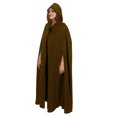 thumbnail image 2 of Capa unisex para mujer, larga, con capucha, para cosplay, Halloween, color liso, 2 of 6