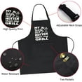 thumbnail image 2 of Funny BBQ Apron for Men with 2 Pockets, Adjustable Water-drop Resistant Apron for Grill Cooking, Chef Gift for Men, 2 of 6