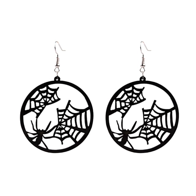 Acrílico Wansheng Pendientes Negro Colgante Pendientes de Mujeres Feliz Wansheng Festival Disfraz Joyería