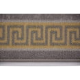 thumbnail image 5 of Meander Design Printed Slip Resistant Rubber Back Latex Runner Rug and Area Rugs (Grey Yellow, 1'11" x 7'), 5 of 14
