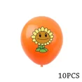 thumbnail image 5 of Globos de látex de plantas VS Zombies, juego de feliz cumpleaños, suministros para fiestas, juguete de decoración, 10 piezas（10pcs, 5 of 5