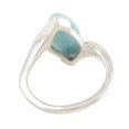 thumbnail image 4 of NOVICA Larimar cocktail ring, 'Marquise Mantra', 4 of 7