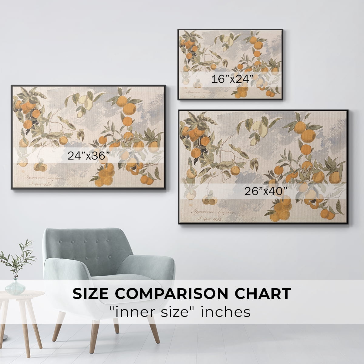 Vintage Botanical Print-IV By Wexford Home Framed in Black Wood Gallery Wrapped Canvas 17 in. x 25 in.