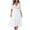 White, variant on LEAVINGSUO Womens Fashion Womens Plus Size $5 Women閳ユ獨 Sexy Solid Dress Hollow Chiffon Short Sleeve V-Neck Long Dress