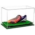 thumbnail image 3 of Better Display Cases Clear Acrylic Large Shoe Display Case for Basketball Shoe Soccer Cleat Football Cleat with Purple Risers and Turf Base (A013/V11), 3 of 4