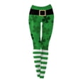 thumbnail image 2 of Mallas de cinturo media para mujer, mallas con estampado de para el día de San Patricio para mujeres y niñas, pantalones de primavera de Verde M Yinane Leggings elásticos para mujer, 2 of 8