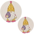 thumbnail image 5 of SKYSONIC Easter Gnome Egg Hunter Pot Holders Trivets, 2 Pcs Heat Resistant Trivets,Dwarf Cotton Thread Weave Mats for Hot Pads Pans Pot Bowl Teapot for Kitchen Decor, 5 of 7