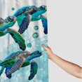 thumbnail image 3 of Orinice Sea Turtle Shower Curtain for Bathroom, Ocean Sea Green Teal Turtle Fabric Shower Curtains Set, Coastal Beach Nautical Kids Restroom Decor Accessories with Hooks  36x72, 3 of 7