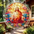 thumbnail image 4 of Jesus Christ Stained Glass Puzzle Suncatcher, 83-Piece DIY Acrylic Religious Sun Catcher, Christian Window Hanging Decor Gift, 4 of 6