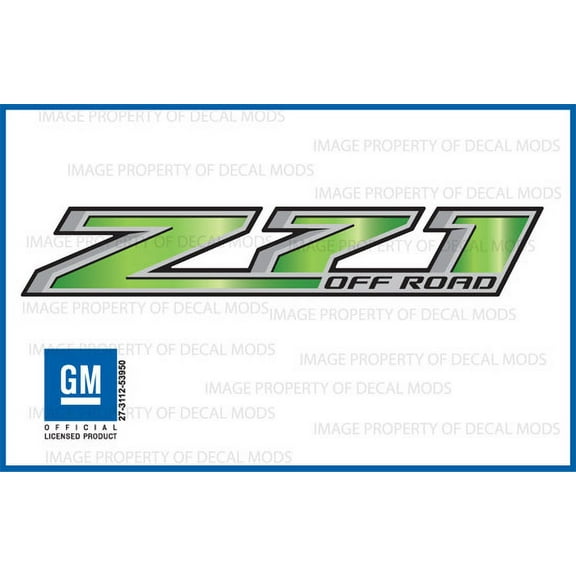 Decal Mods Z71 Off Road decals stickers Gradient fits Chevy Silverado/GMC Sierra Green Pepper - GRGRNPPR (2014-2017) bed side 1500 2500 HD (set of 2)