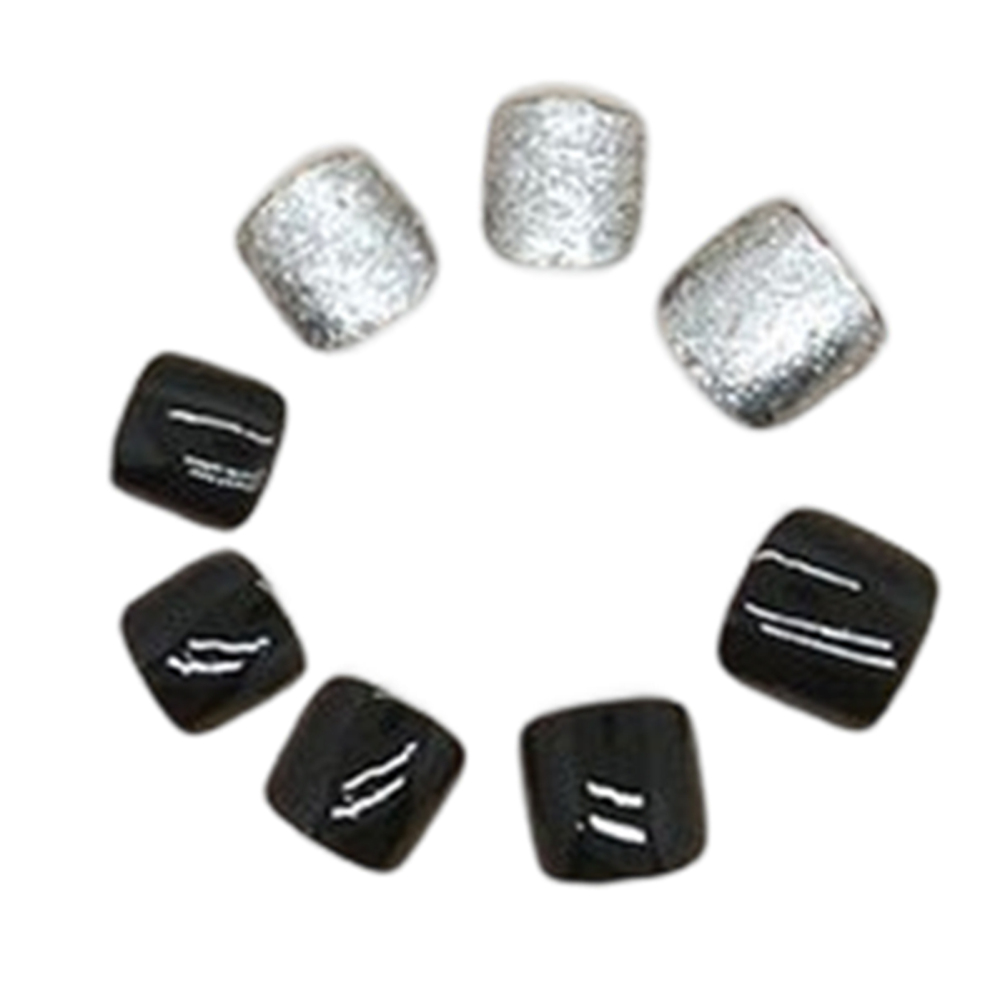 Silver Flash Powder Short Fake Toenails Lasting Effect with Moderate
