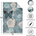thumbnail image 5 of Roses Butterflies Kitchen Dish Towels 4 Pack Absorbent Hand Towels, Lint-Free 18"x28" Spring Flowers Fast Drying Hanging Dishcloths for Cooking Baking Home Clean, 5 of 7