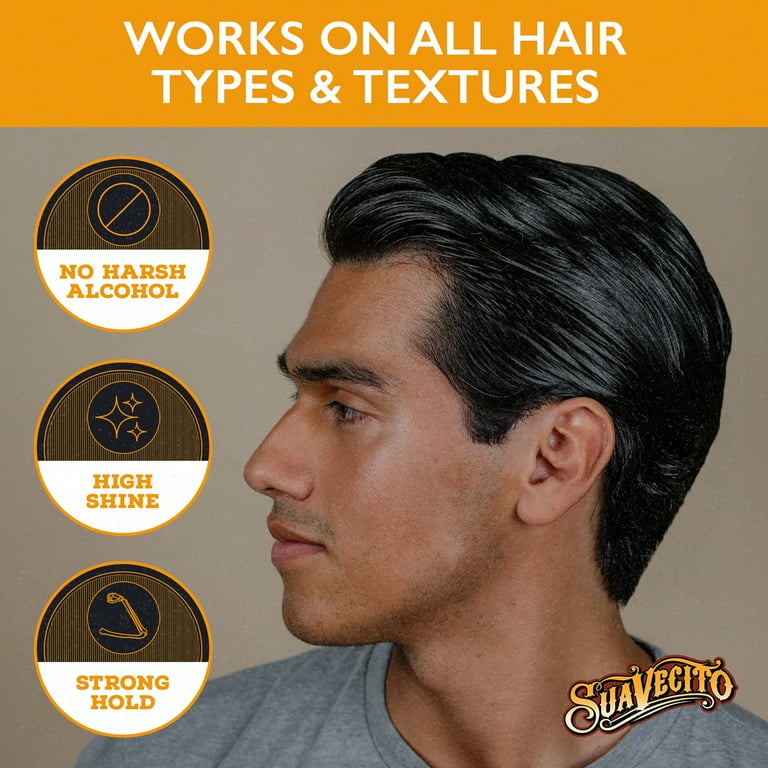 Suavecito Firme Hold Styling Gel 8 oz for All Hair Types Strong