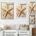 thumbnail image 4 of Designart "Golden Beige Starfish Simplicity I" Starfish Floater Framed Wall Art Prints, 4 of 5
