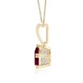 thumbnail image 2 of ANGARA Natural Vintage Style Pear 1.9 ct Ruby Drop Pendant with Diamonds in 14K Yellow Gold for Women (Size-9x7mm) | July Birthstone, Anniversary, Jewelry Gift for Women | Natural Ruby Necklace, 2 of 8