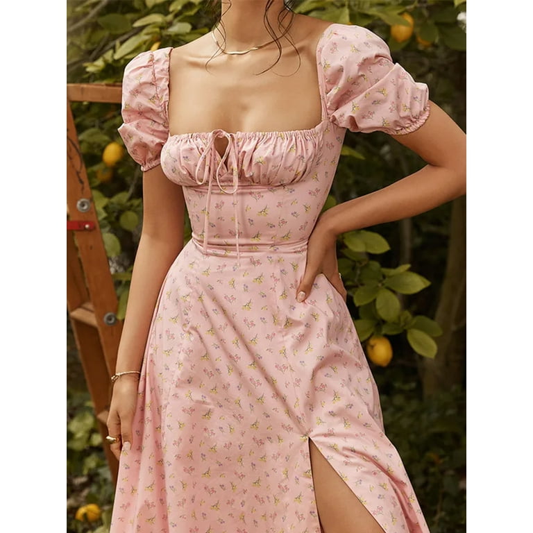 Vintage square neck clearance dress