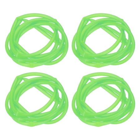 Uxcell Glow Tube Fishing Deep Sea Silicone Luminous Tube Soft Fishing Angling Glow Tubing Tool Attract Fish 0.16 OD x 3.28ft & 4Pcs & Green-Fit For(Night Fishing/Deep Drop Rigs)