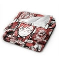 thumbnail image 3 of Cozy Warm Plush Throw My Hero Academia Kirishima Collage Fluffy Blanket for Bed Couch Living Room 60"x50", 3 of 8