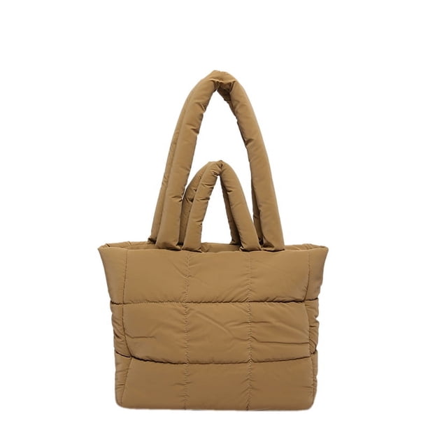 Bolso Mano Acolchado para Mujer Elegante Gran Capacidad
