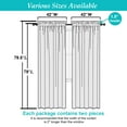 thumbnail image 3 of Patin Ivory Sheer Curtains for Living Room 78 Inches Long 2 Panels, Solid Color Voile Window Curtains for Bedroom Bathroom, Modern Light Filtering Rod Pockets Privacy Drapes, Each Panel 42" W x 78" L, 3 of 9