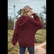 thumbnail image 5 of Sudadera con Capucha y Cremallera de Larga Color Vino Tinto XL, 5 of 9