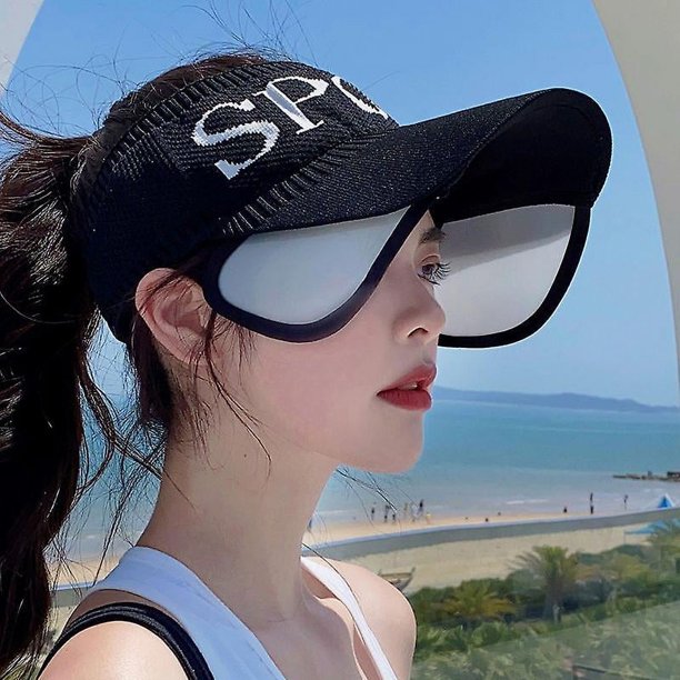 Sombreros de verano para mujer, sombrero plegable para el sol, visera de flores y perlas, gorra flexible para mujer, béisbol informal al aire libre, negro Rojo Verde Cocina, Decoración y Otros