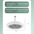 thumbnail image 3 of Lámpara de techo con ventilador, mini, silenciosa y moderna, con  remoto y ranura para aromaterapia, 3 of 12