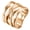 Rose Gold, variant on Stainless Steel Wide Braided Statement Rings for Women Chunky Cocktail Twisted Band Jewelry Gift Gold Size 7