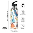 thumbnail image 5 of ALAZA Cute Dinosaurs Cartoon Water Bottle Insulated Flask Stainless Steel Straw Lid 20 oz, 5 of 6