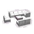 thumbnail image 4 of vidaXL 9 Piece Patio Lounge Set with Cushions Poly Rattan Black, 4 of 5