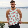 thumbnail image 6 of Fuzoiu Watermelon Print Men's Workout Tank Tops,Sleeveless Gym Shirt Quick Dry,Fitness Bodybuilding T-Shirt,Muscle Athletic Workout Tee-XX-Large, 6 of 7