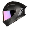 thumbnail image 7 of 1Storm Motorcycle Full Face Helmet DOT Adults Street Bike Dual Visor Sun Inner Shield with One Extra Clear Shield: HJAH15 Tinted Matt Black, 7 of 7