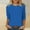 A_Blue Tunic Dressy T-Shirts, variant on Women's Tunic Dressy T-Shirts 2024 Trendy Classic Solid Shirts Crew Neck Tops Bundle Slim Fit Flowy Casual Blouse Workout Summer Basic Raglan Sleeve 3/4 Sleeve Basic Tees Fashion Purple 4