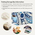 thumbnail image 6 of Blue White Partern Storage Bins Baskets With Handles Storage Box Clothes Organizer Organization Toys, 6 of 7