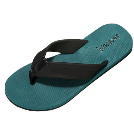 XDDST Shoes for Men Fashion Flip Flops Fashion Flat Beach Sandals Soft Bottom Flat Slippers