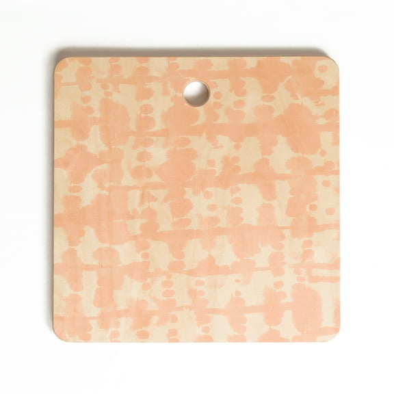 Society6 Jacqueline Maldonado Parallel Pale Peach Square Cutting Board, 11.5" x 11.5"