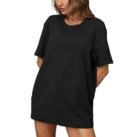 Fengactive Oversized T Shirts for Women Fashion Crewneck Short Sleeve Basic Tees Loose Comfy Cute Blouses Summer Tops Shirts