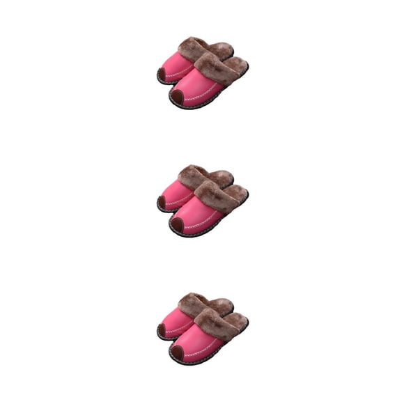 Minnieouse Zapatillas de casa, suministros de invierno, zapatos cálidos, Base gruesa, zapatos de fondo , zapatillas de felpa para hombre y mujer, Type1 NO1