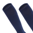 thumbnail image 4 of WQNVRNR Boys Athletic Soccer Socks- Towel Bottom Anti-slip Over Knee Breathable Unisex Long Football Sports Socks Navy Size Free Size, 4 of 5
