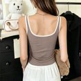 thumbnail image 4 of BUIGTTKLOP Womens Tank Tops Spaghetti Strap Sleeveless Shirts Sqaure Neck Button up Stretch Camiosle Top, 4 of 7